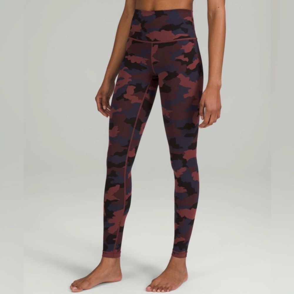 Lululemon Wunder Under High-Rise Tight Camo Smoky Red Night Sea Multi